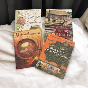 Art Instruction Books Lot Of 4 Intermediate Level  Various Mediums VTG